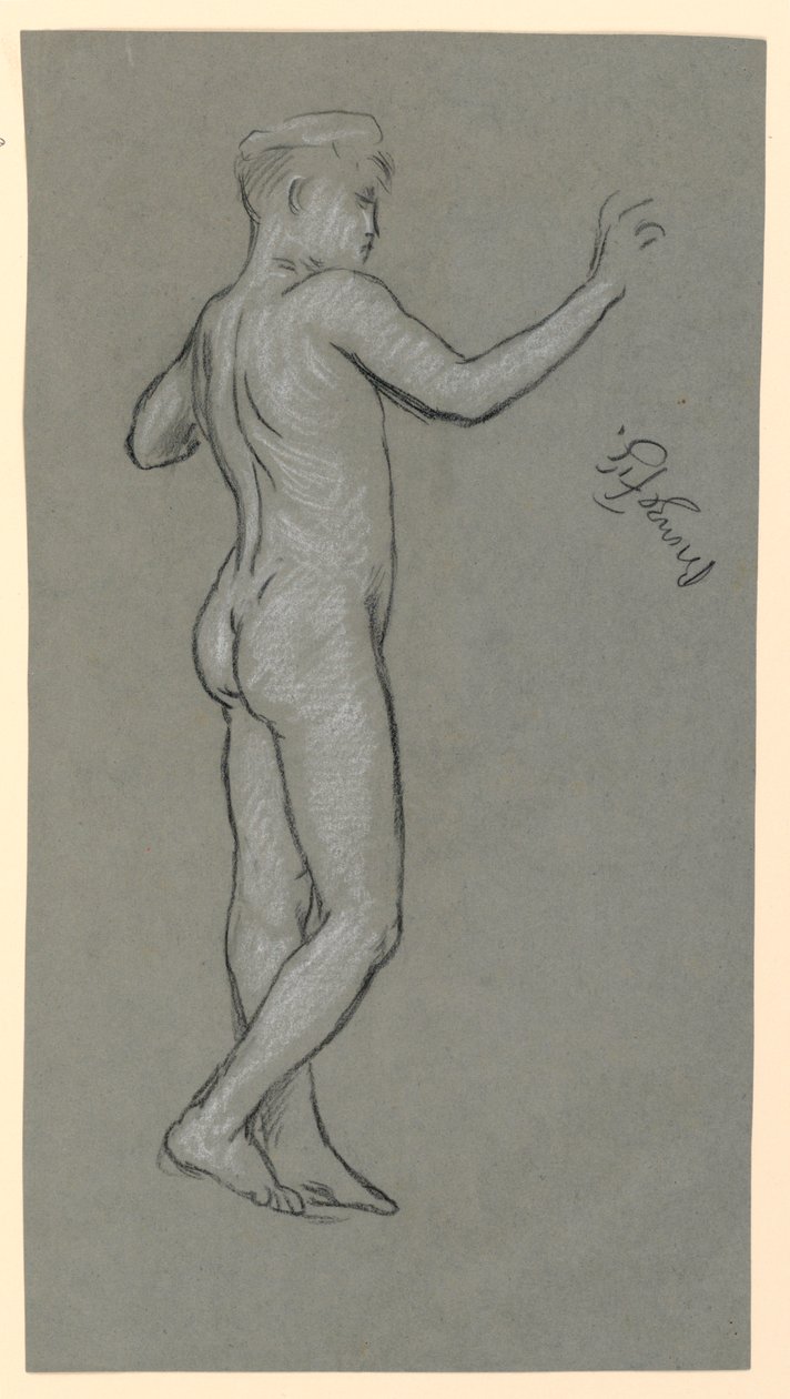 Studio di figura per un design di fontana da Elihu Vedder