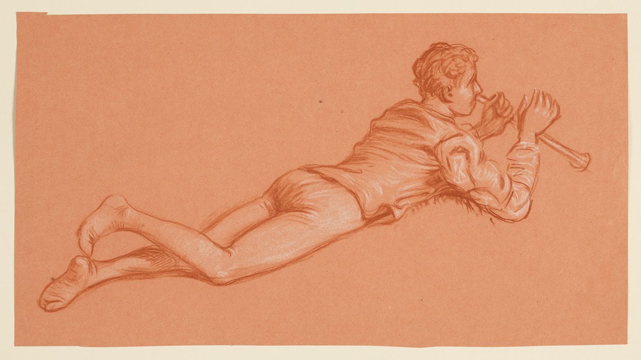 Studio di una Figura Maschile in Costume da Elihu Vedder