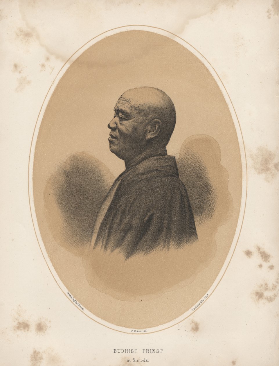 Sacerdote buddista a Simoda, 1855 da Eliphalet Brown