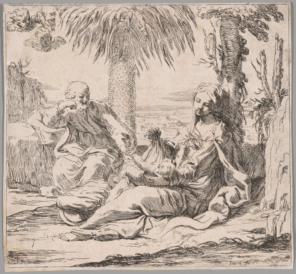 Il resto della fuga in Egitto da Elisabetta Sirani
