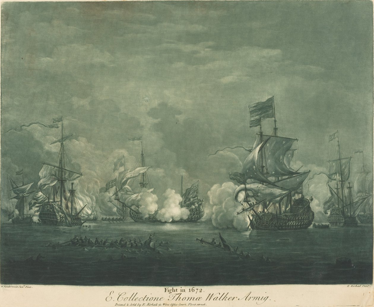 Combattimento nel 1672 da Elisha Kirkall
