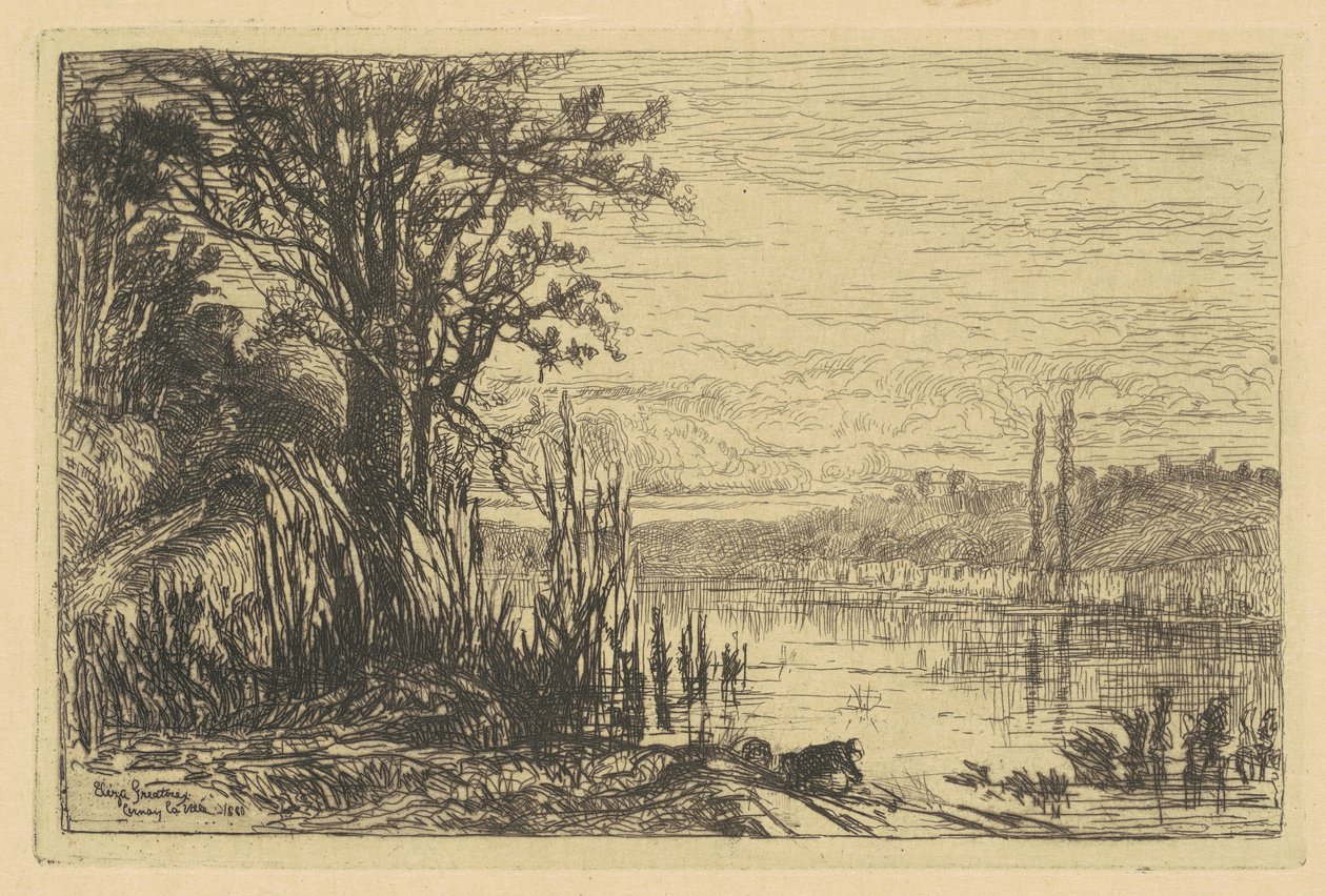 Lo stagno a Cernay-la-Ville da Eliza Pratt Greatorex