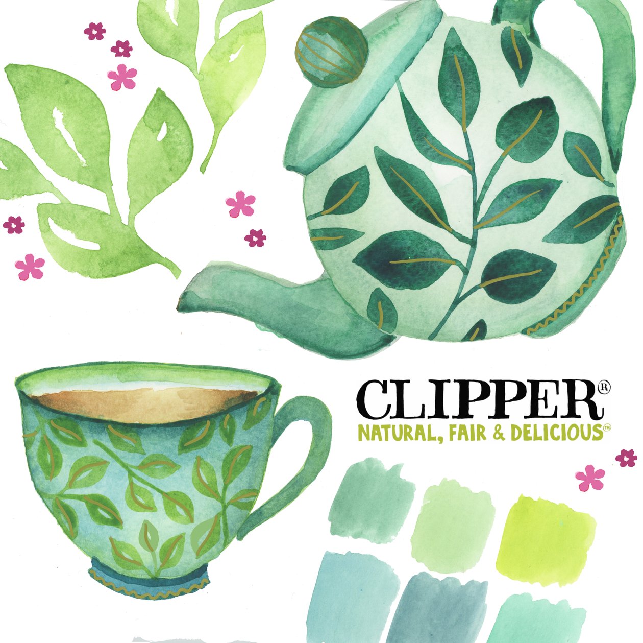Clipper Tea, 2018 (acquerello) da Elizabeth Rider