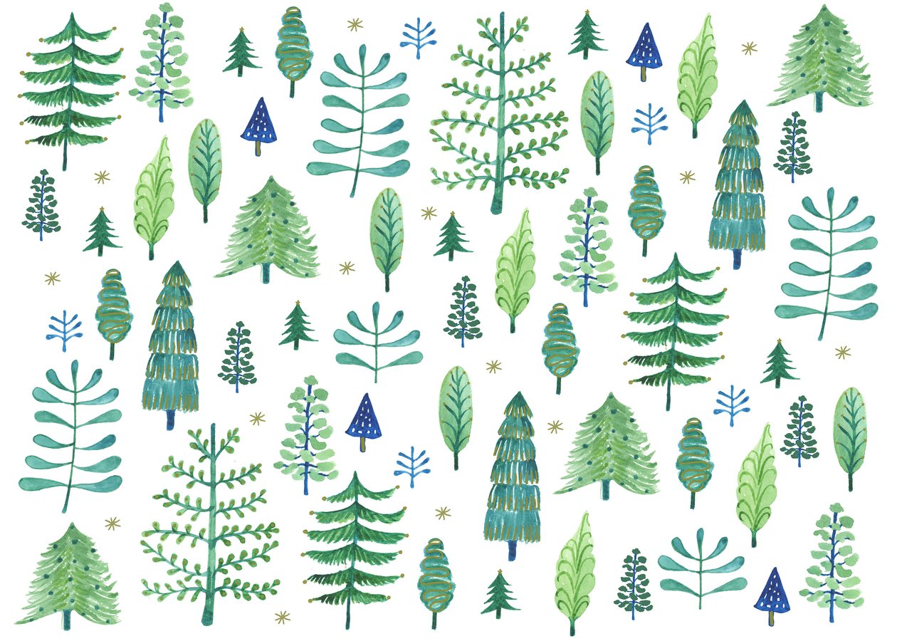 Foresta incantata, 2017 (acquerello) da Elizabeth Rider