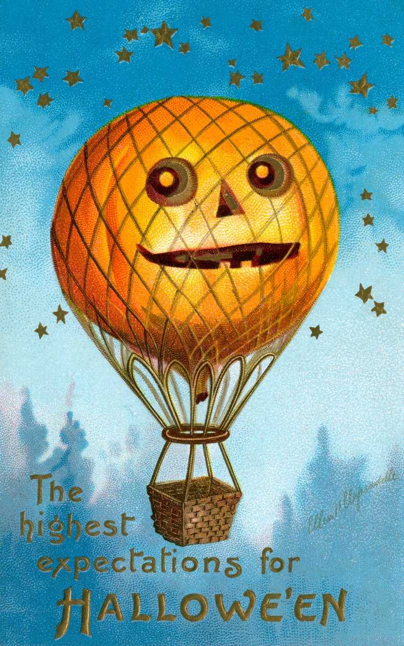Una mongolfiera di Halloween da Ellen Hattie Clapsaddle