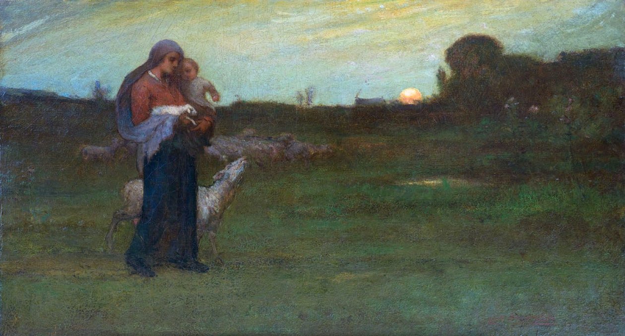 Madonna e agnello da Elliot Daingerfield