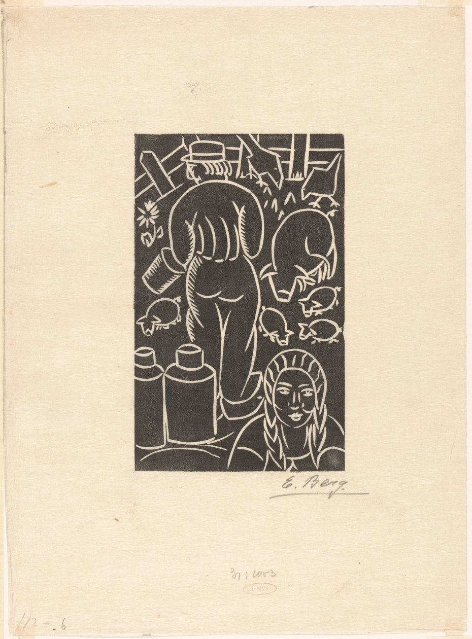Contadino e contadina da Else Berg (signed by artist)