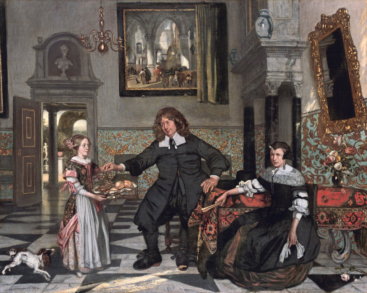 Ritratto di una famiglia in un interno da Emanuel de Witte