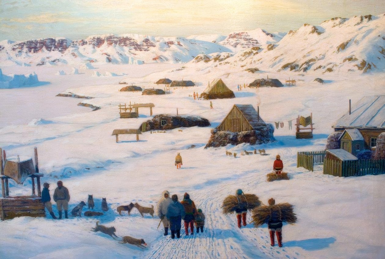 Insediamento inuit invernale da Emanuel A. Petersen