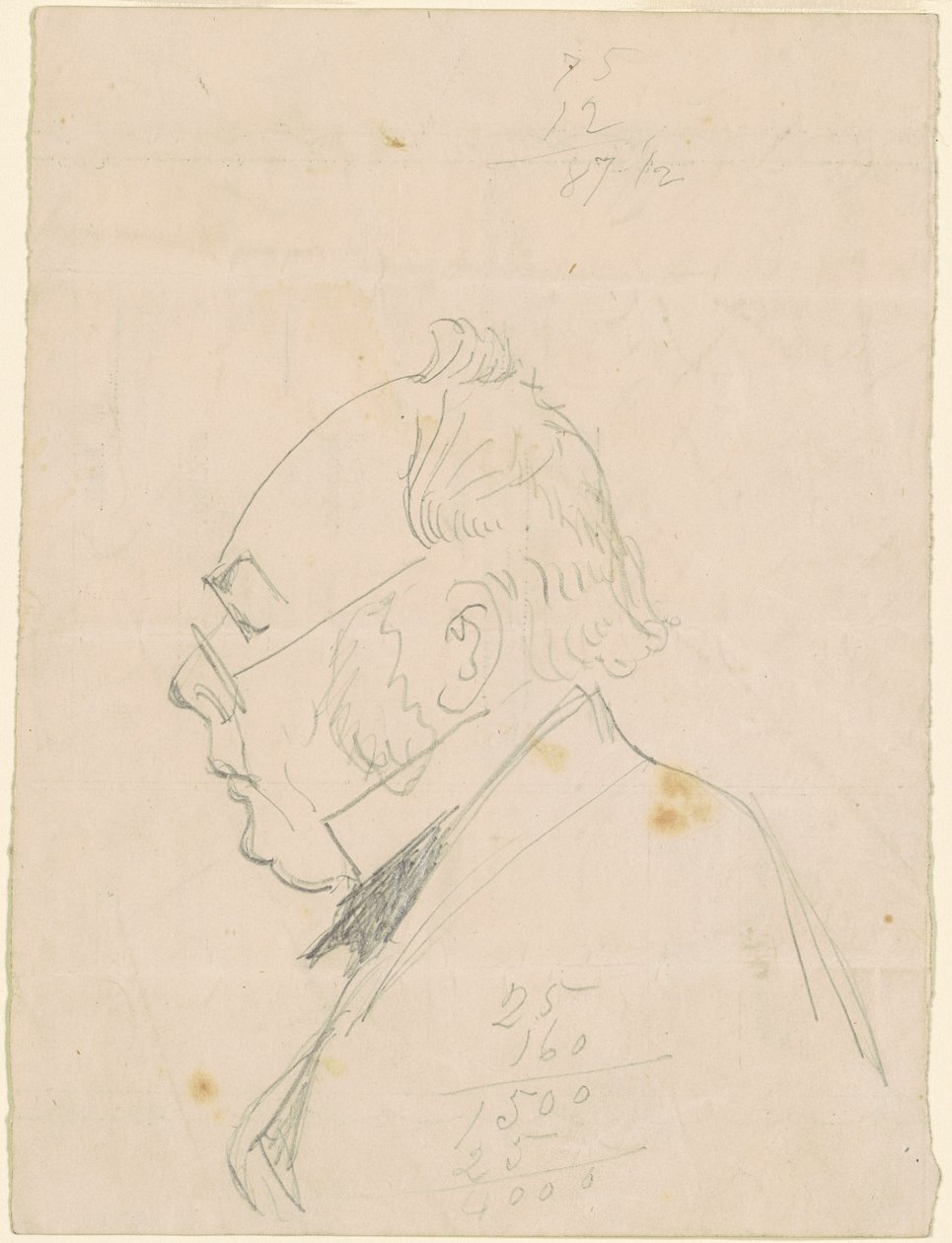 Profilo di un uomo da Emanuel Gottlieb Leutze