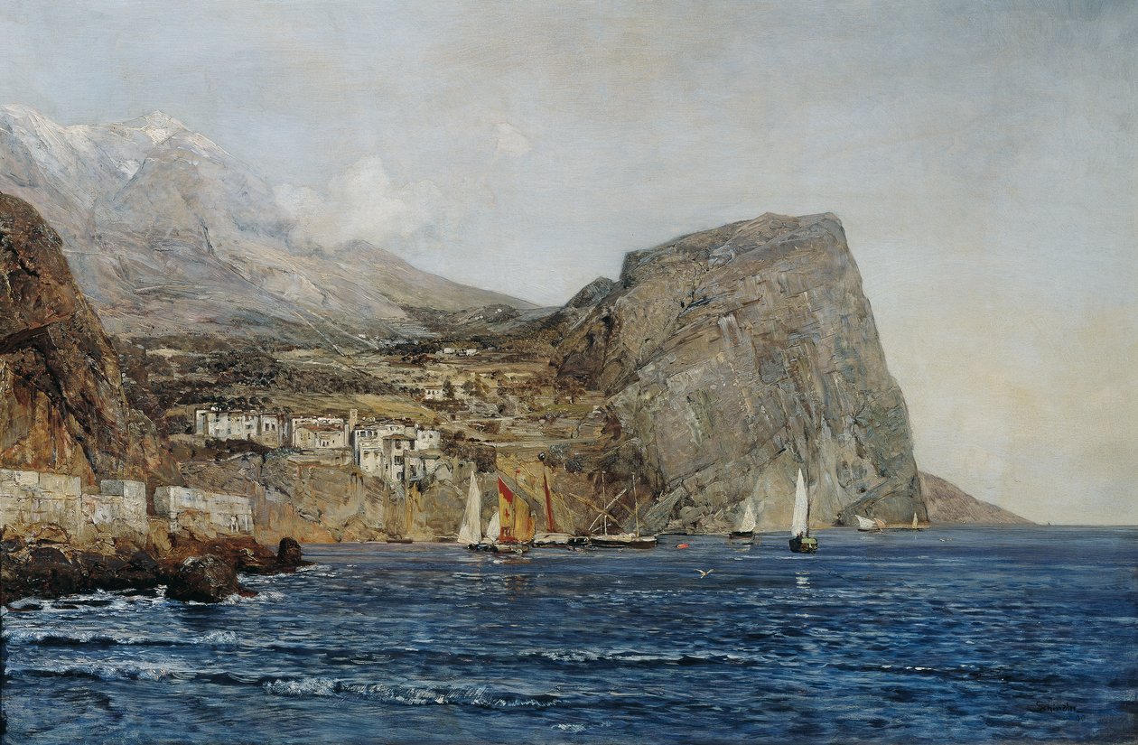 Paesaggio costiero in Dalmazia da Emil Jakob Schindler