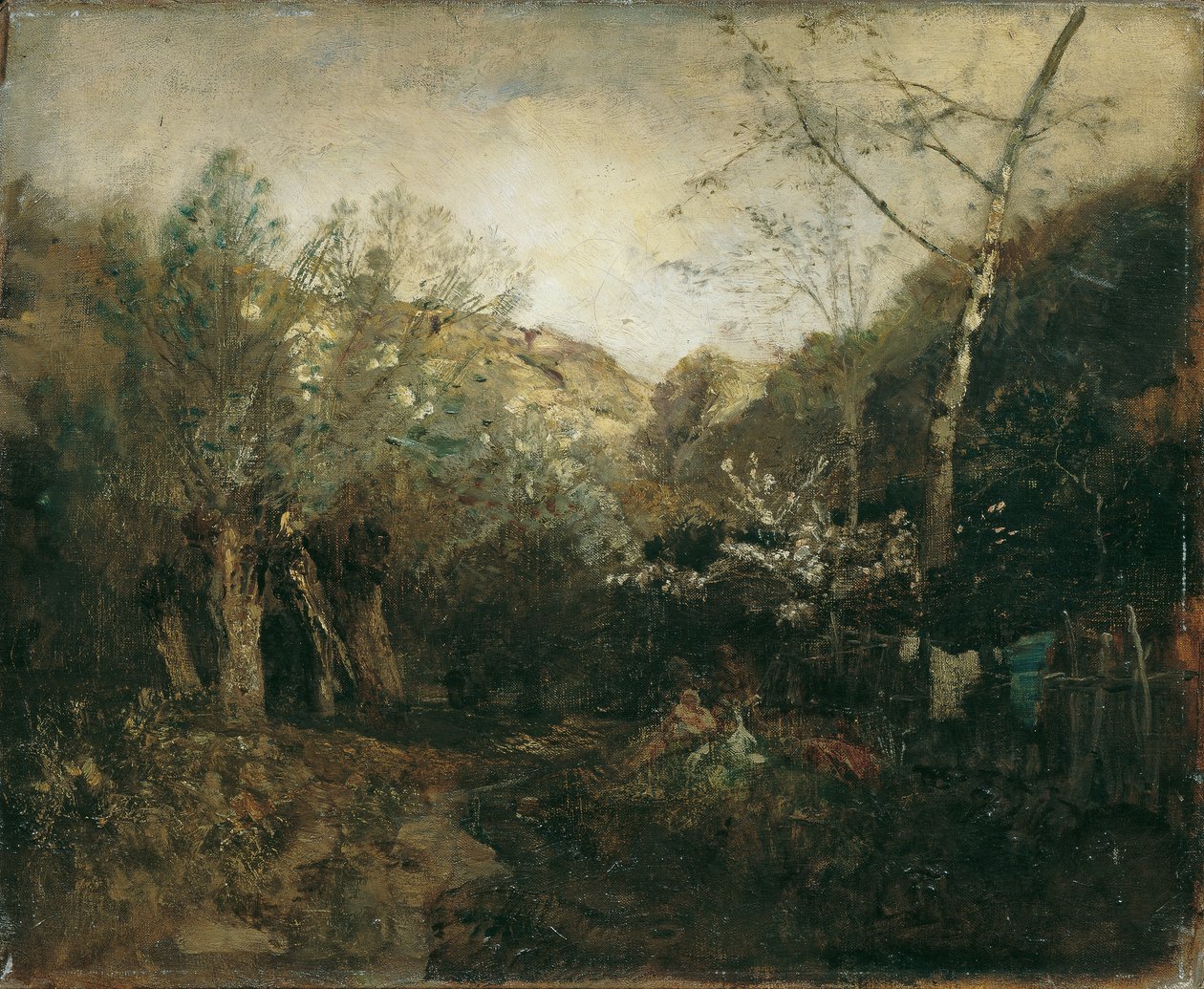 Parte vicino a Haslau sul Danubio da Emil Jakob Schindler