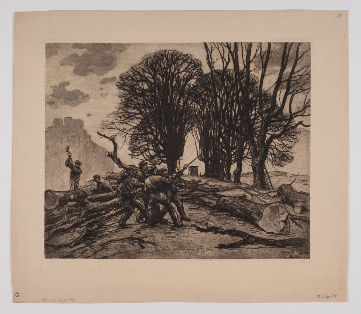 Danese: Gli alberi vengono abbattuti sul bastione da Emil Krause