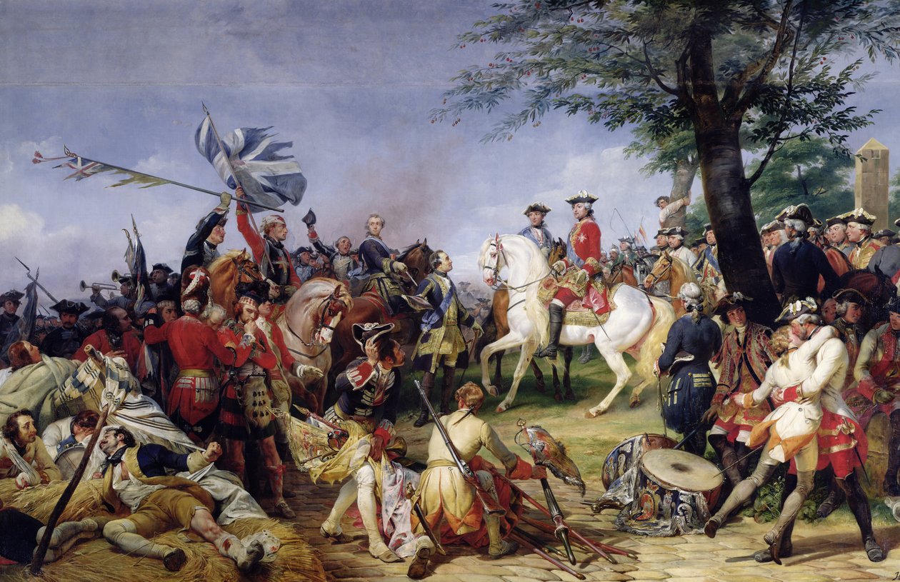 La battaglia di Fontenoy, 11 maggio 1745, 1828 da Emile Jean Horace Vernet