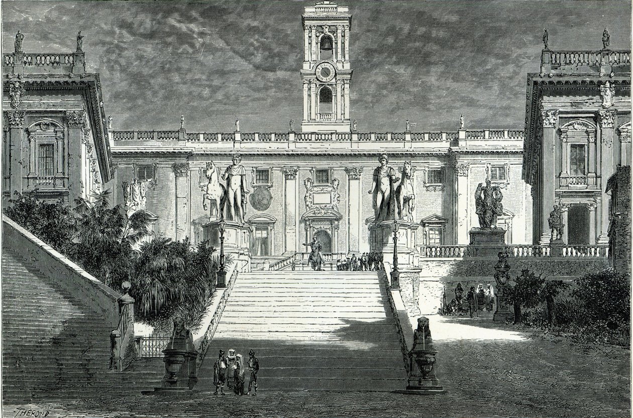 Facciata del Palazzo Senatoriale, Roma da Emile Theodore Therond