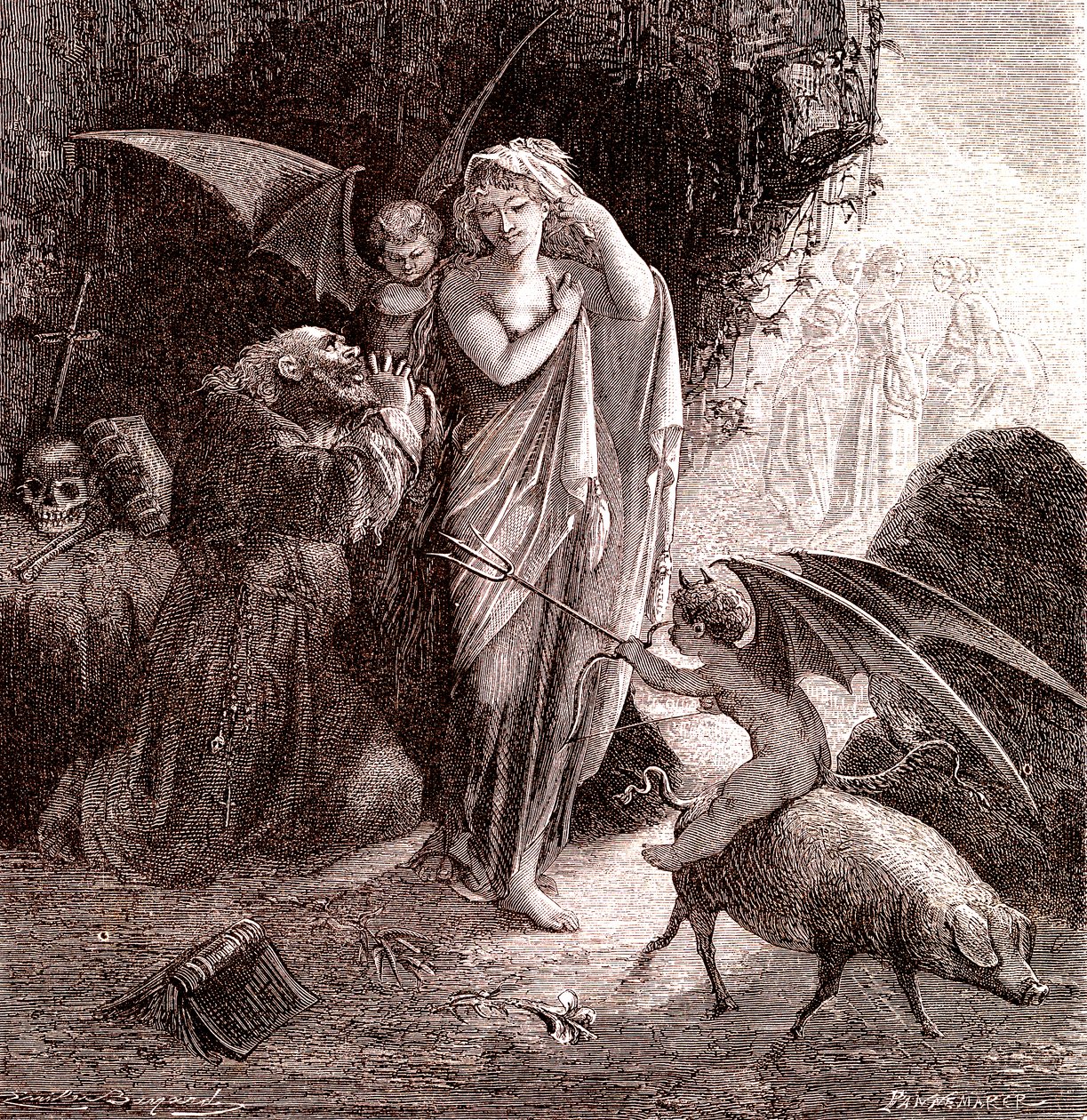 Un uomo santo. 1866 (incisione) da Emile Antoine Bayard