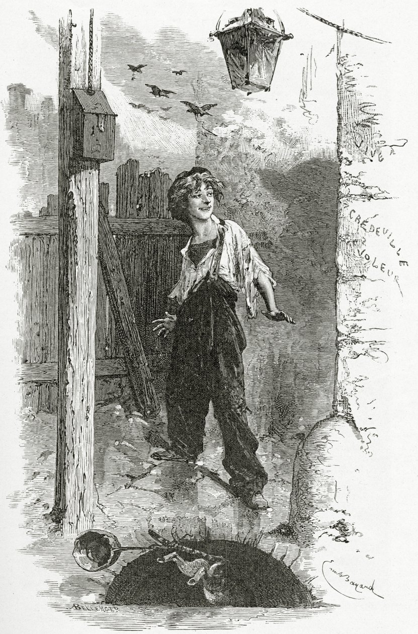 Gavroche, XIX secolo da Emile Antoine Bayard