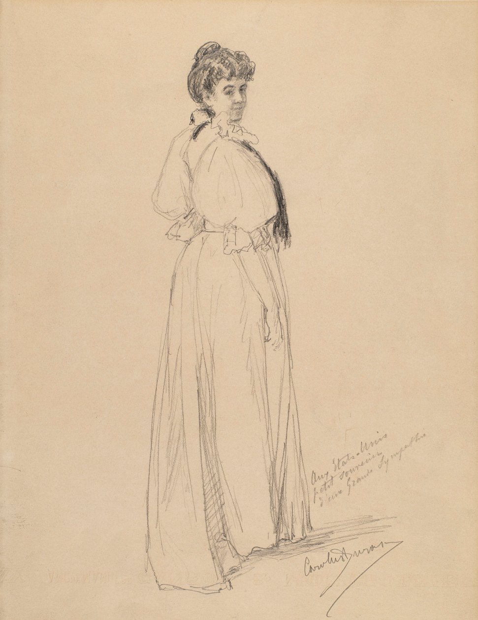 Schizzo di una signora da Emile Auguste Carolus Duran