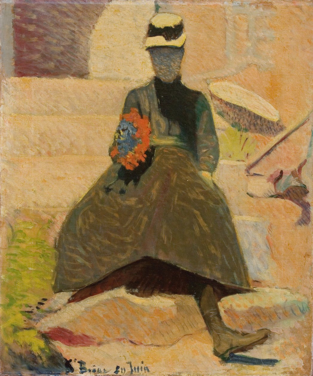 Donna a Saint-Briac, 1886 da Emile Bernard
