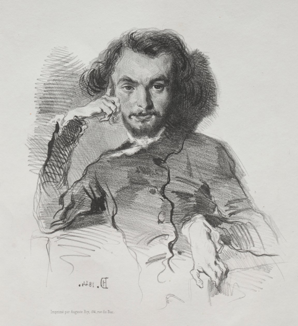 Charles Pierre Baudelaire, 1844 da Emile Isidore Deroy