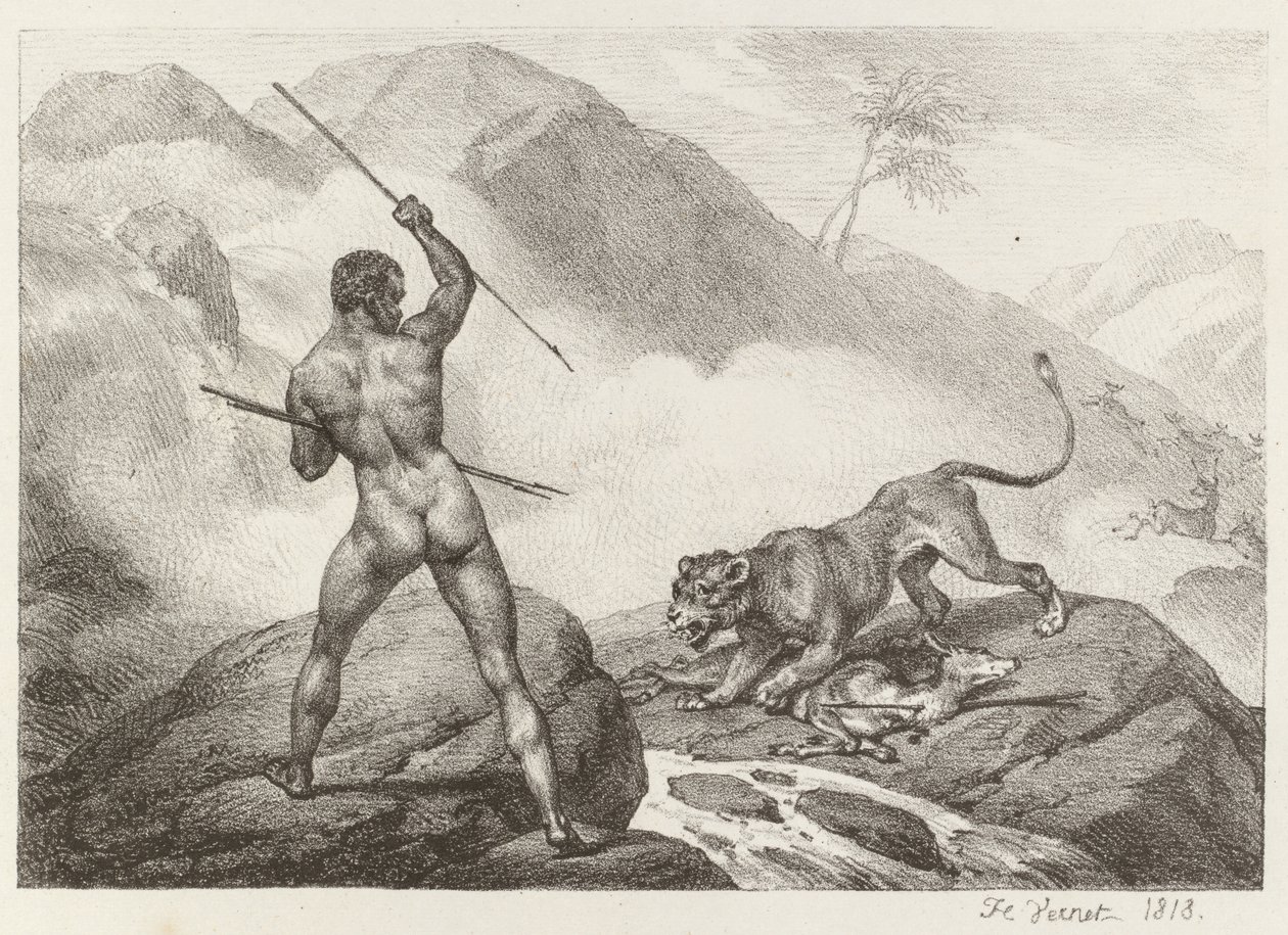 Cacciatore africano da Emile Jean Horace Vernet