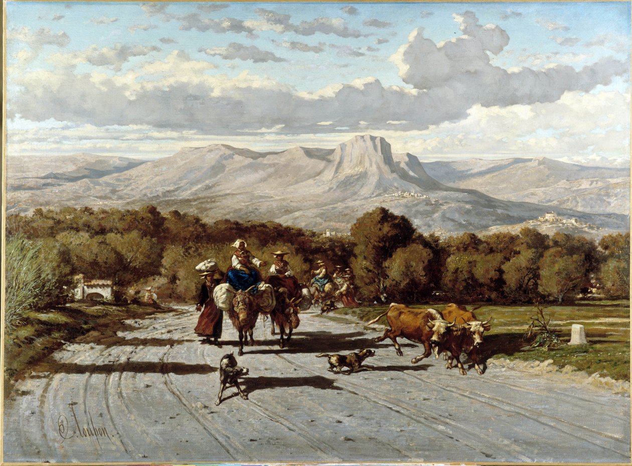 La strada da Nizza ad Antibes da Emile Loubon