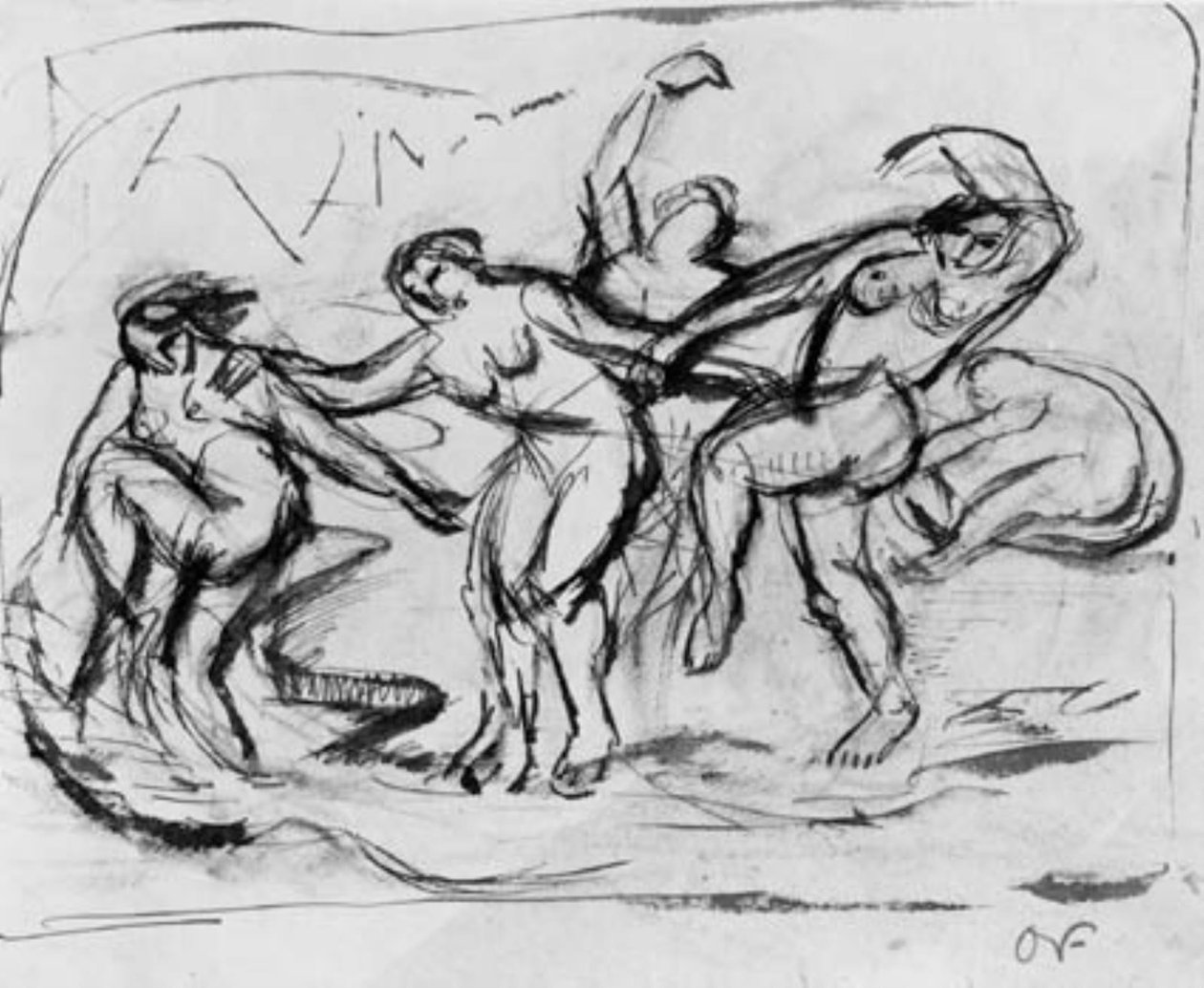 Composizione di figure con donne che fanno il bagno e danzano da Emile Othon Friesz