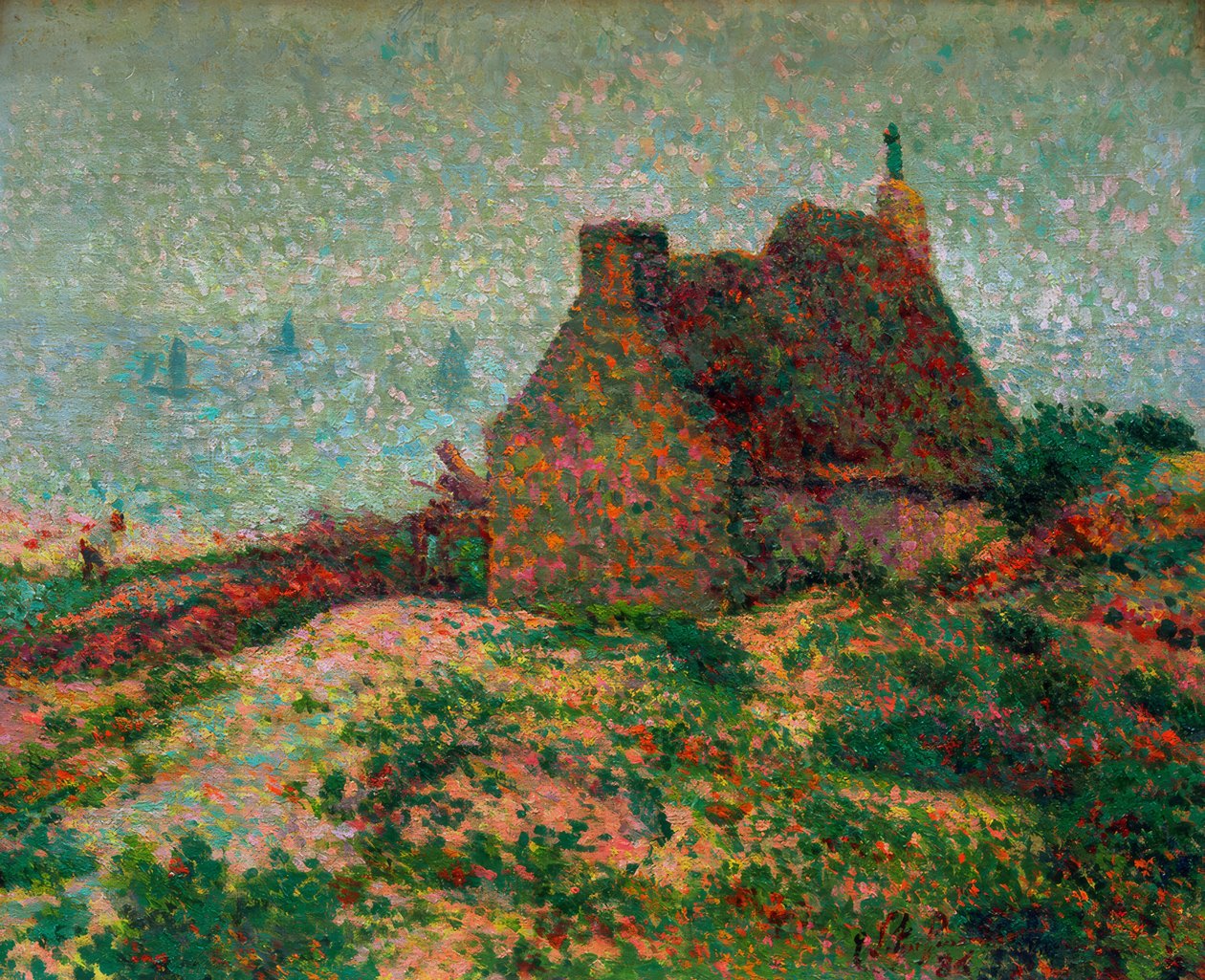 Casa bretone che domina il mare da Emile Schuffenecker