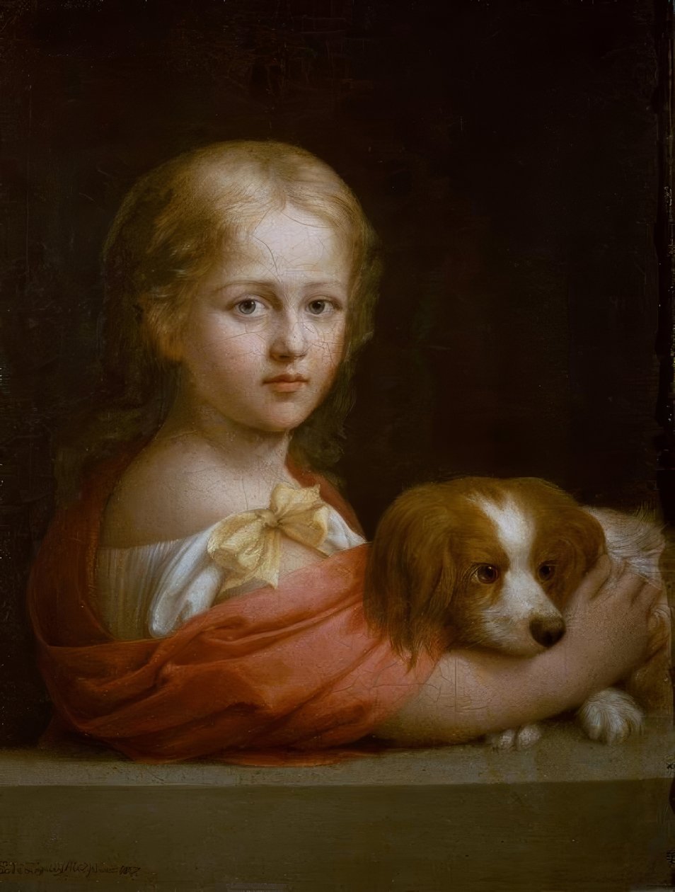 Una ragazza con un cane da Emilie Lachaud de Loqueyssie