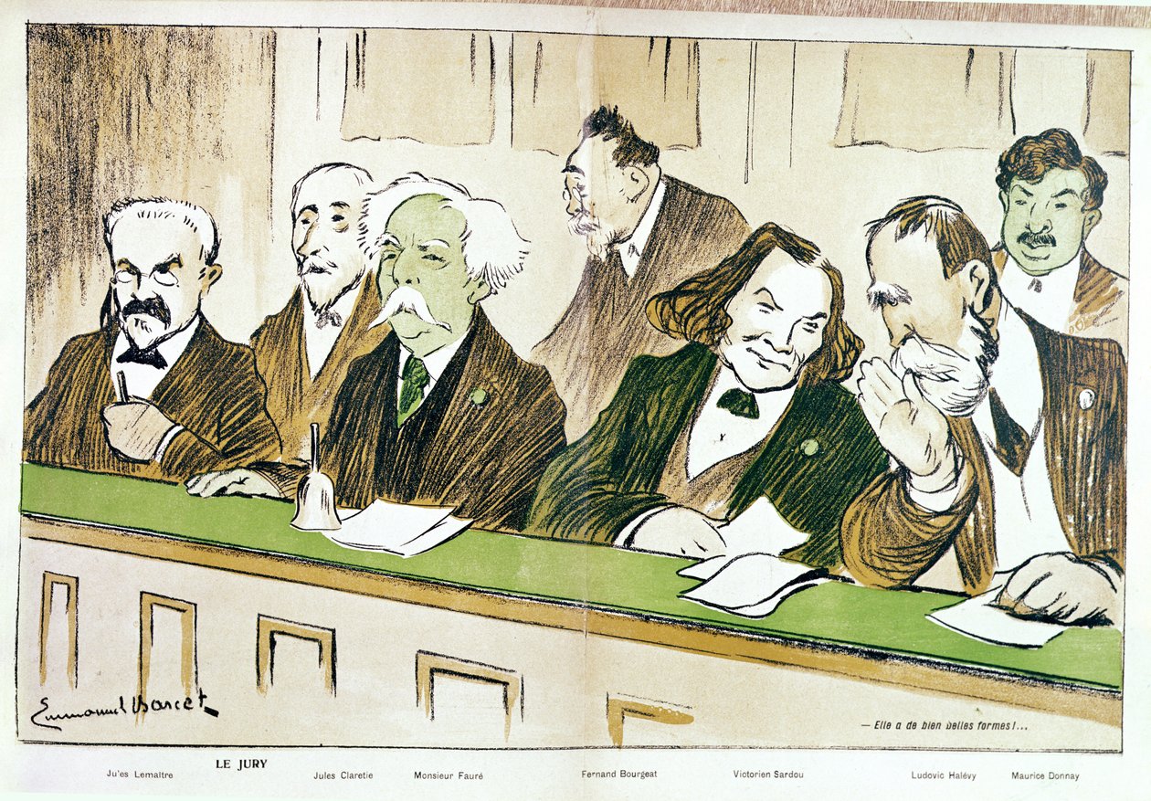 Caricatura di Gabriel Faure che presiede la Giuria del Conservatorio, da 