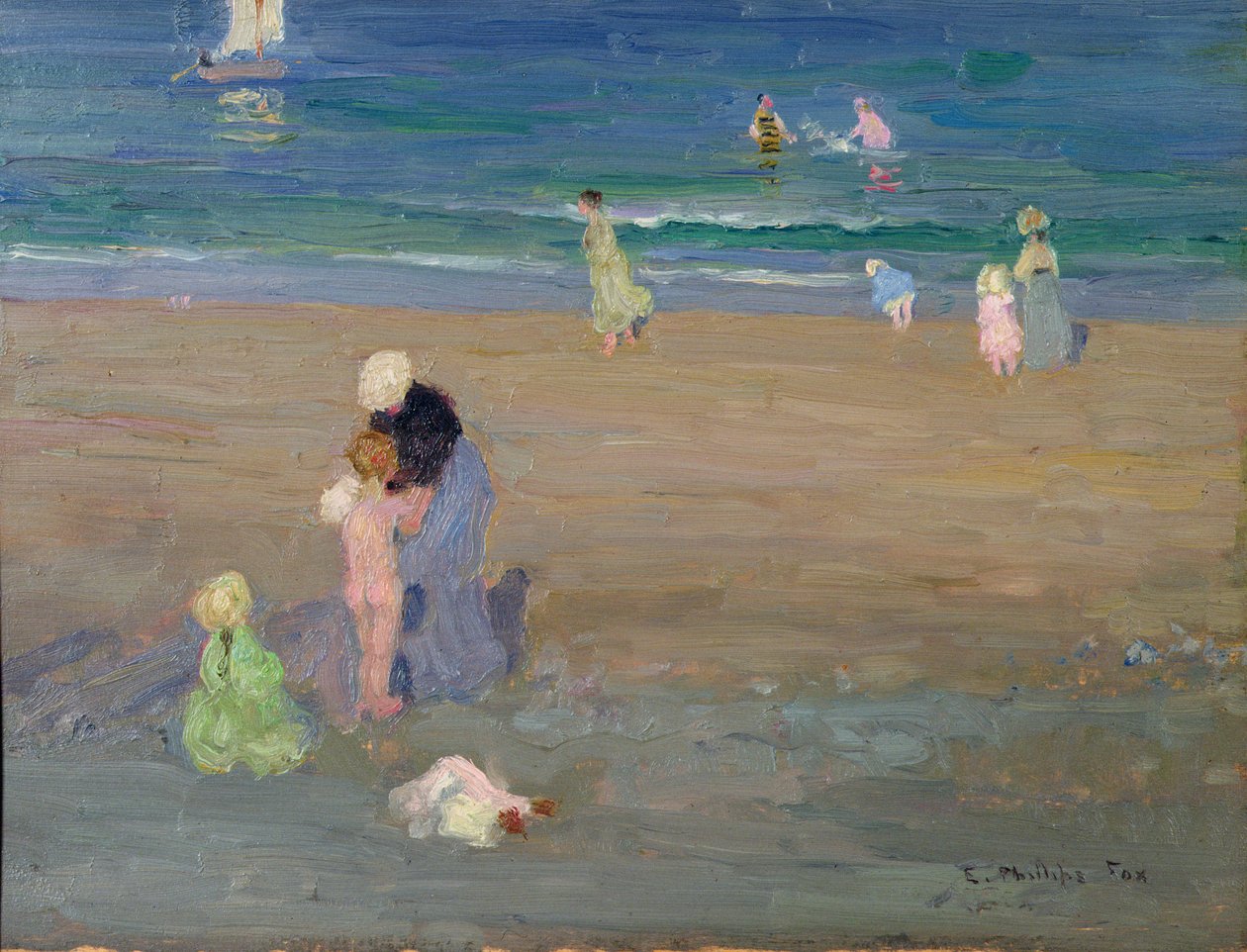 La Spiaggia, Trouville da Emmanuel Phillips Fox