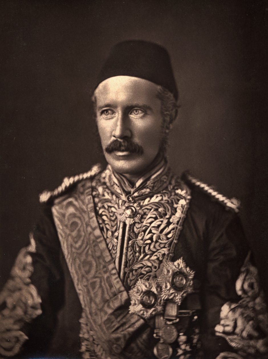 Generale Charles George Gordon (1833-85) (fotoincisione) da English Photographer