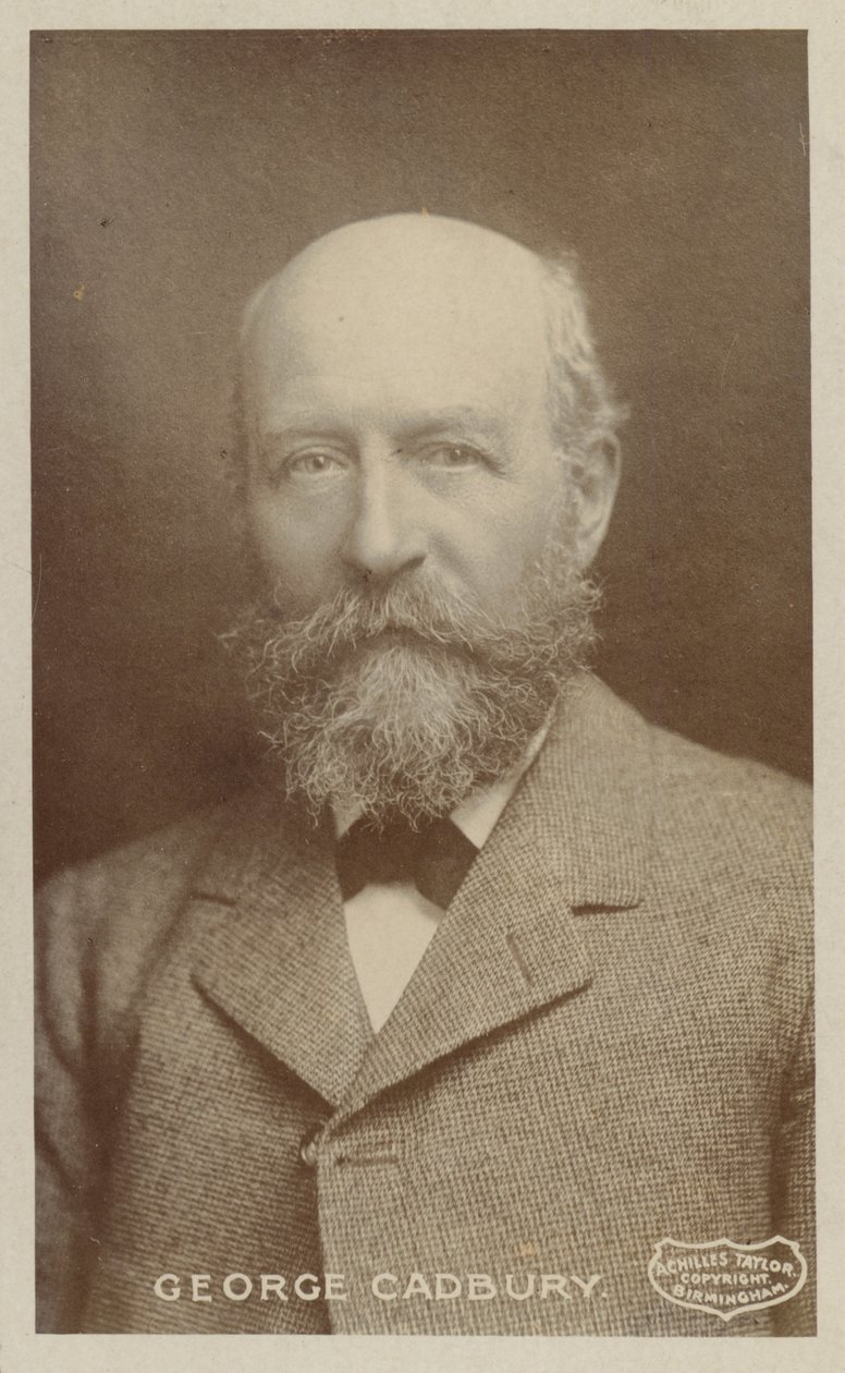 George Cadbury (1839-1922), produttore di cioccolato inglese e attivista sociale da English Photographer