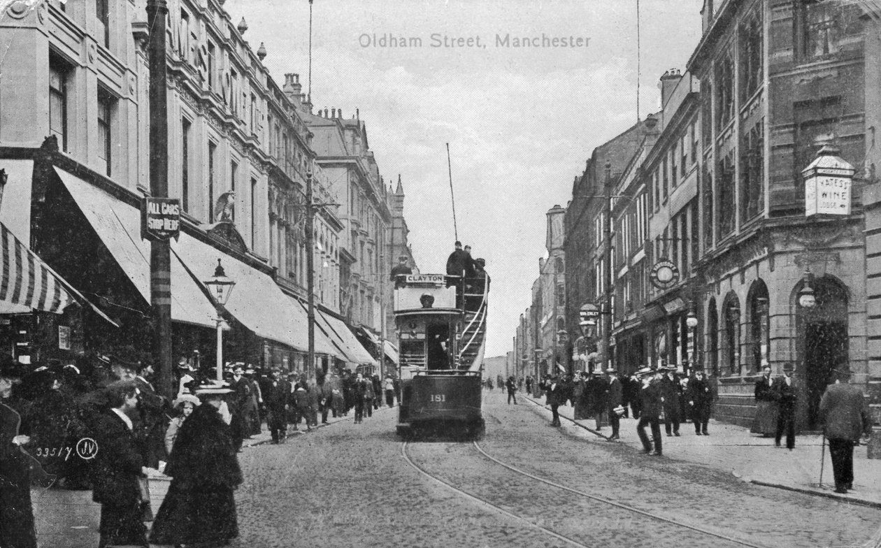 Oldham Street, Manchester, c.1910 da English Photographer