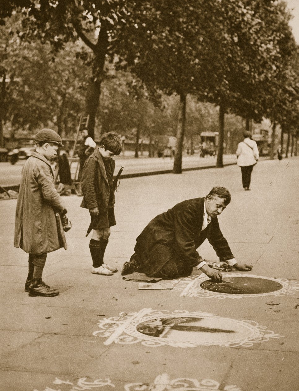 Artista di strada sull