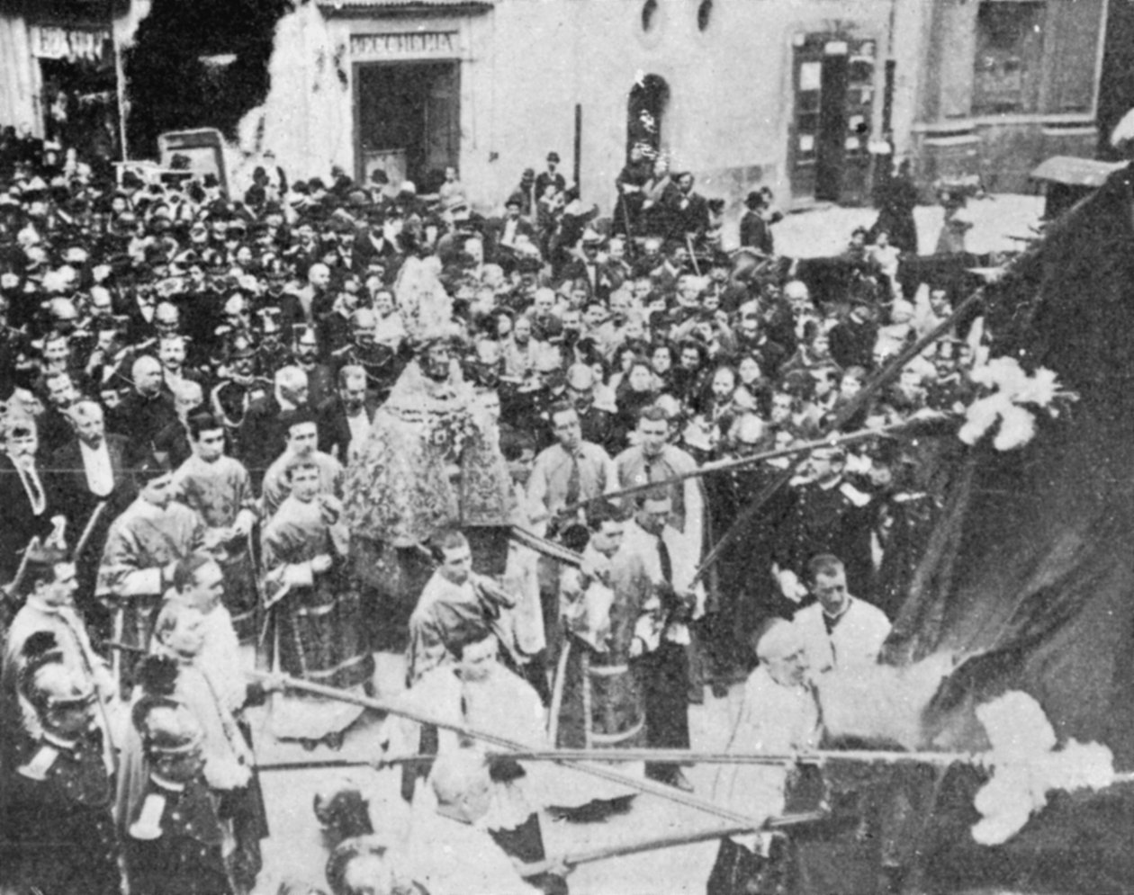 Giorno di San Gennaro a Napoli, Italia, illustrazione da The King, 25 maggio 1901 da English Photographer