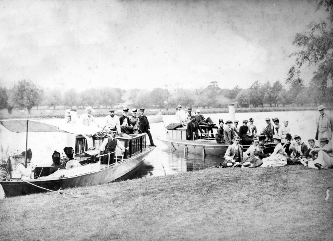 Escursione in battello a vapore vittoriano, c.1890 da English Photographer