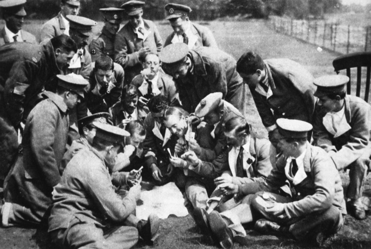 Feriti sul fronte occidentale: coraggiosi sudafricani in ospedale in Inghilterra, da The Illustrated War News, 26 luglio 1916 da English Photographer
