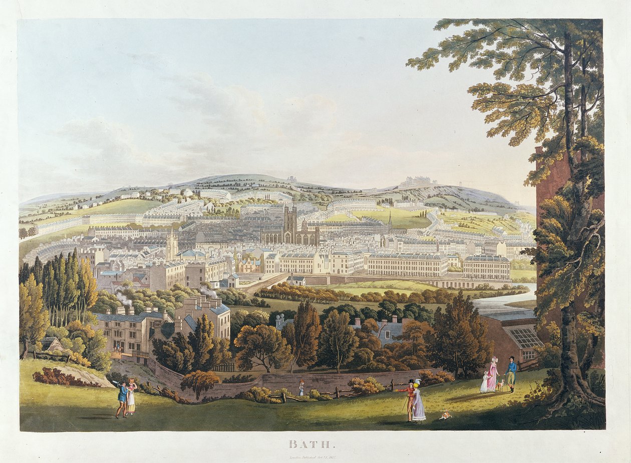 Veduta di Bath, 1817 da English School