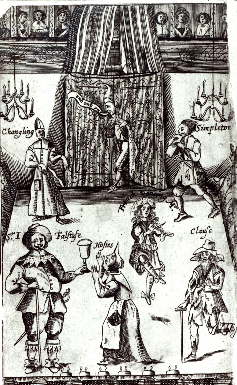 Attori comici in scena, 1662 da English School