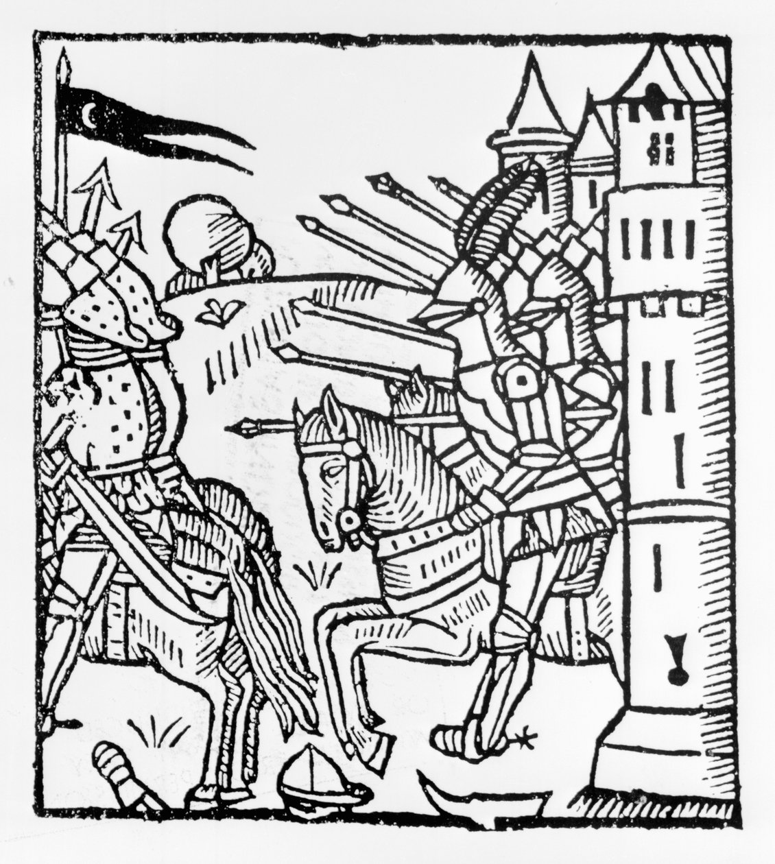 Cavalieri crociati partono per la battaglia da English School