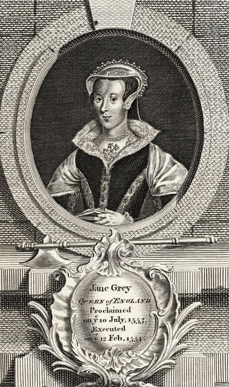 Lady Jane Grey (1537-54) da English School