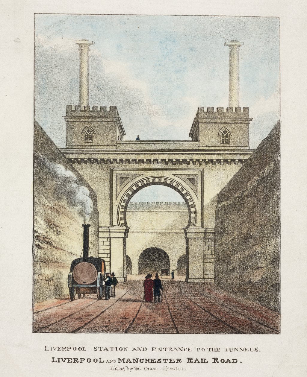 Stazione di Liverpool e ingresso ai tunnel da English School