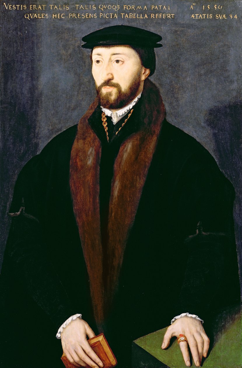 Ritratto di Richard Pate (1516-88) benefattore del Corpus Christi College, Oxford 1550 da English School