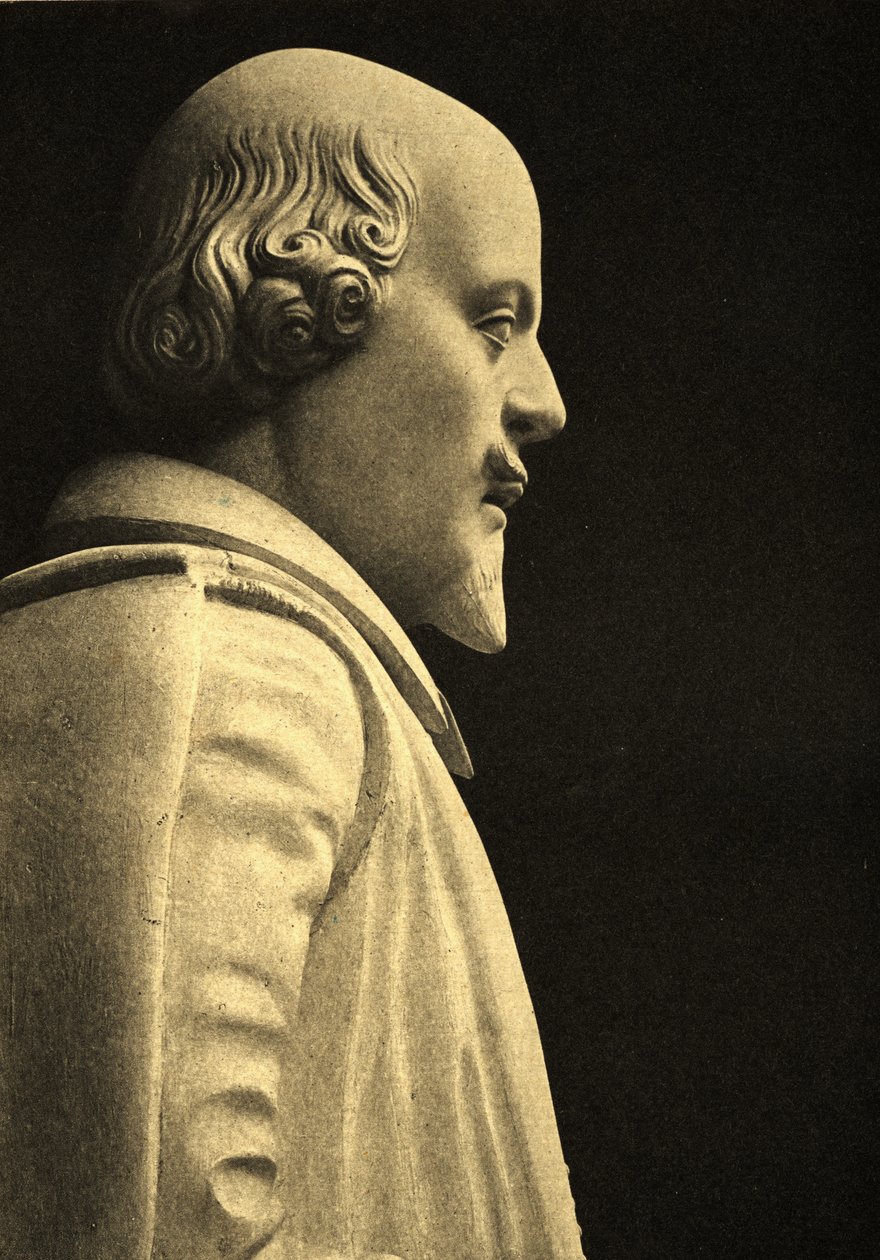 Statua di William Shakespeare (dettaglio) da English School