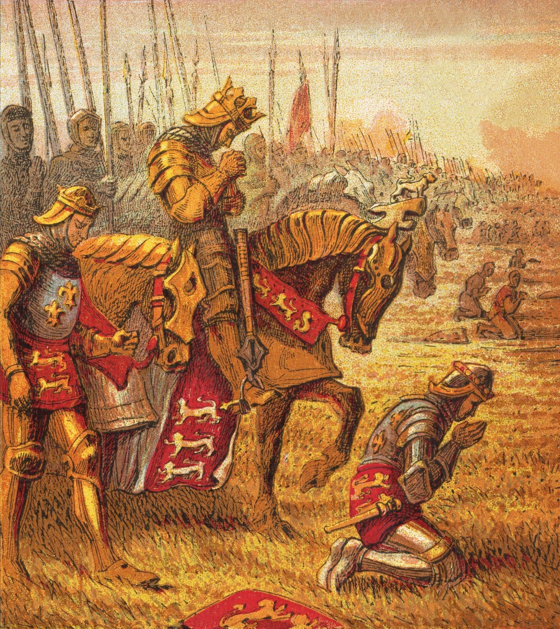 La Battaglia di Agincourt da English School