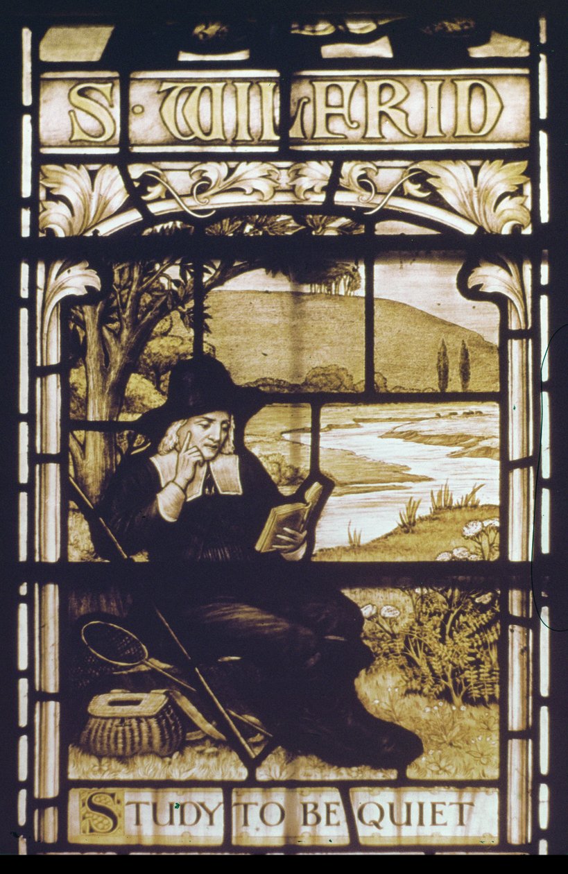 Finestra raffigurante Izaak Walton (vetro colorato) da English School