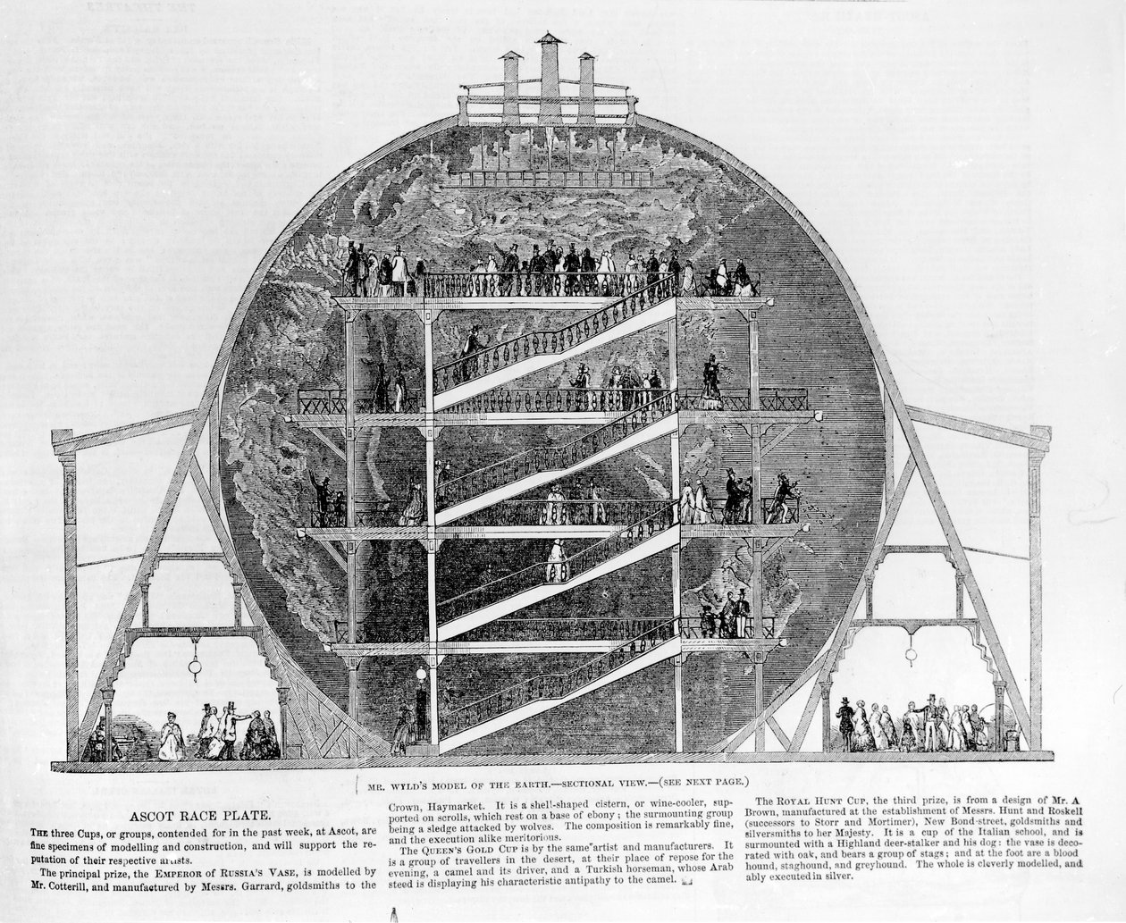 Modello della Terra di Wyld, 1851 da English School