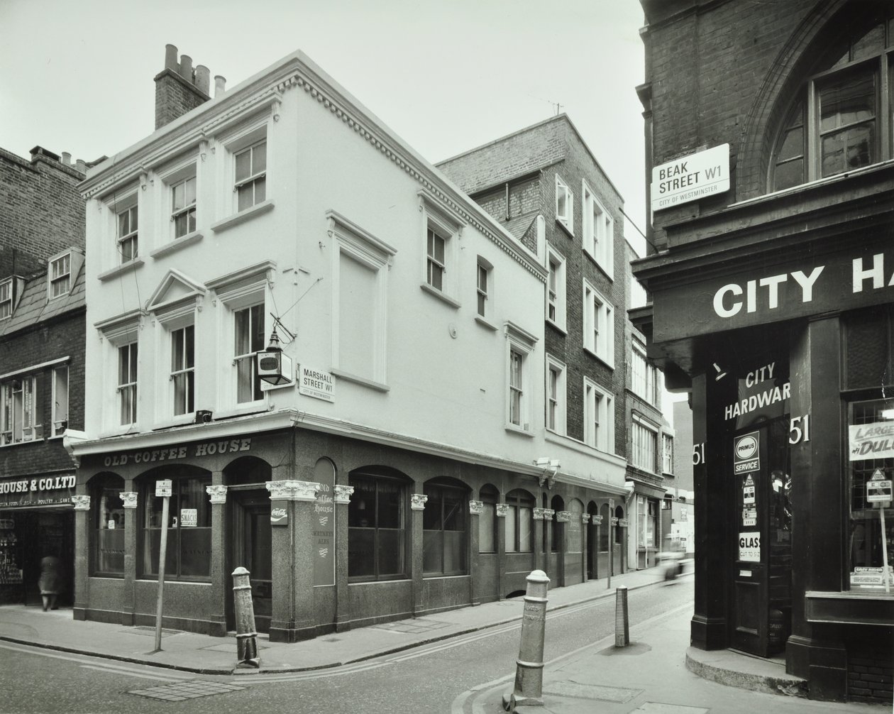 Old Coffee House, 49 Beak Street, 1976 da English Photographer