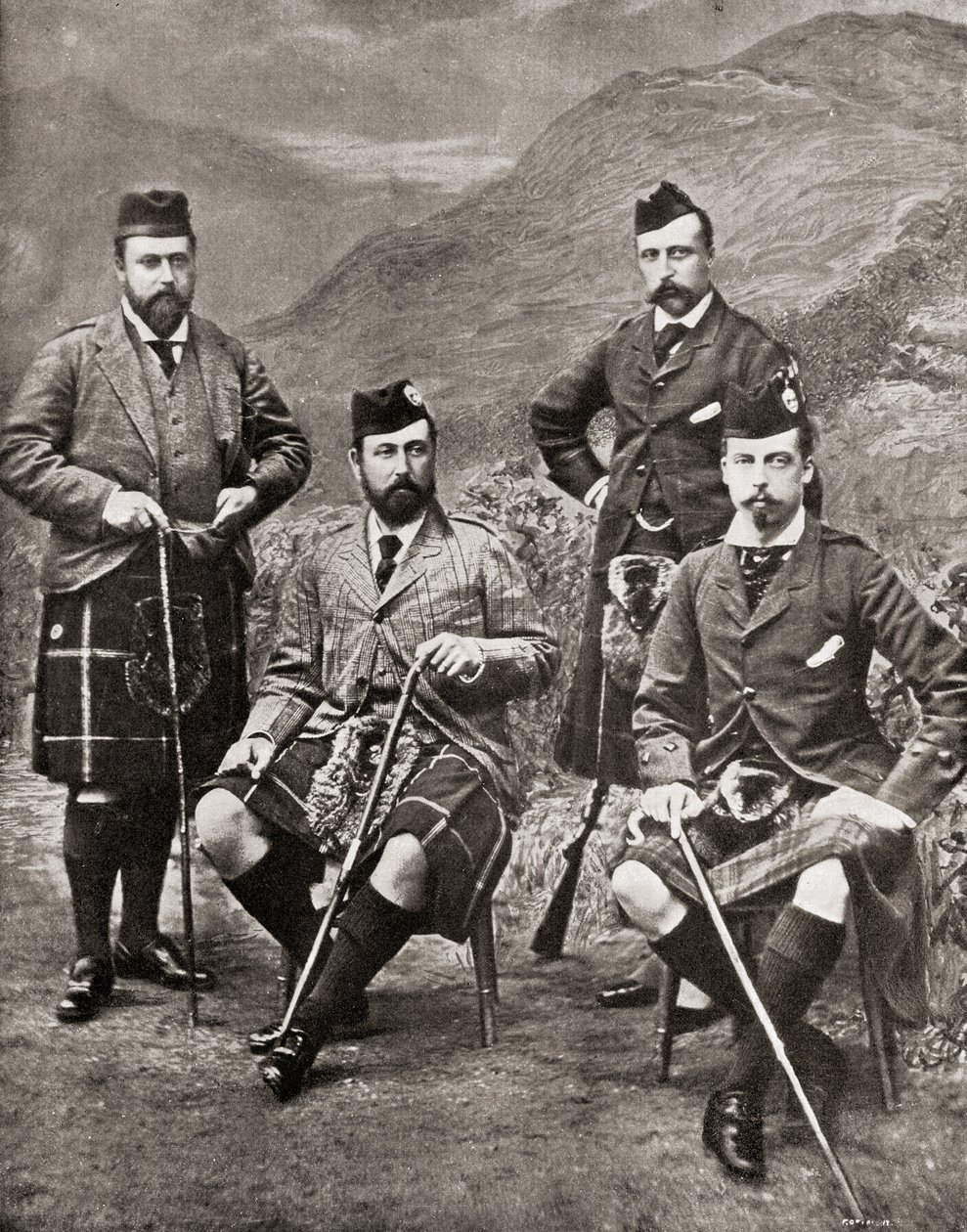 I quattro principi, 1881 da English Photographer